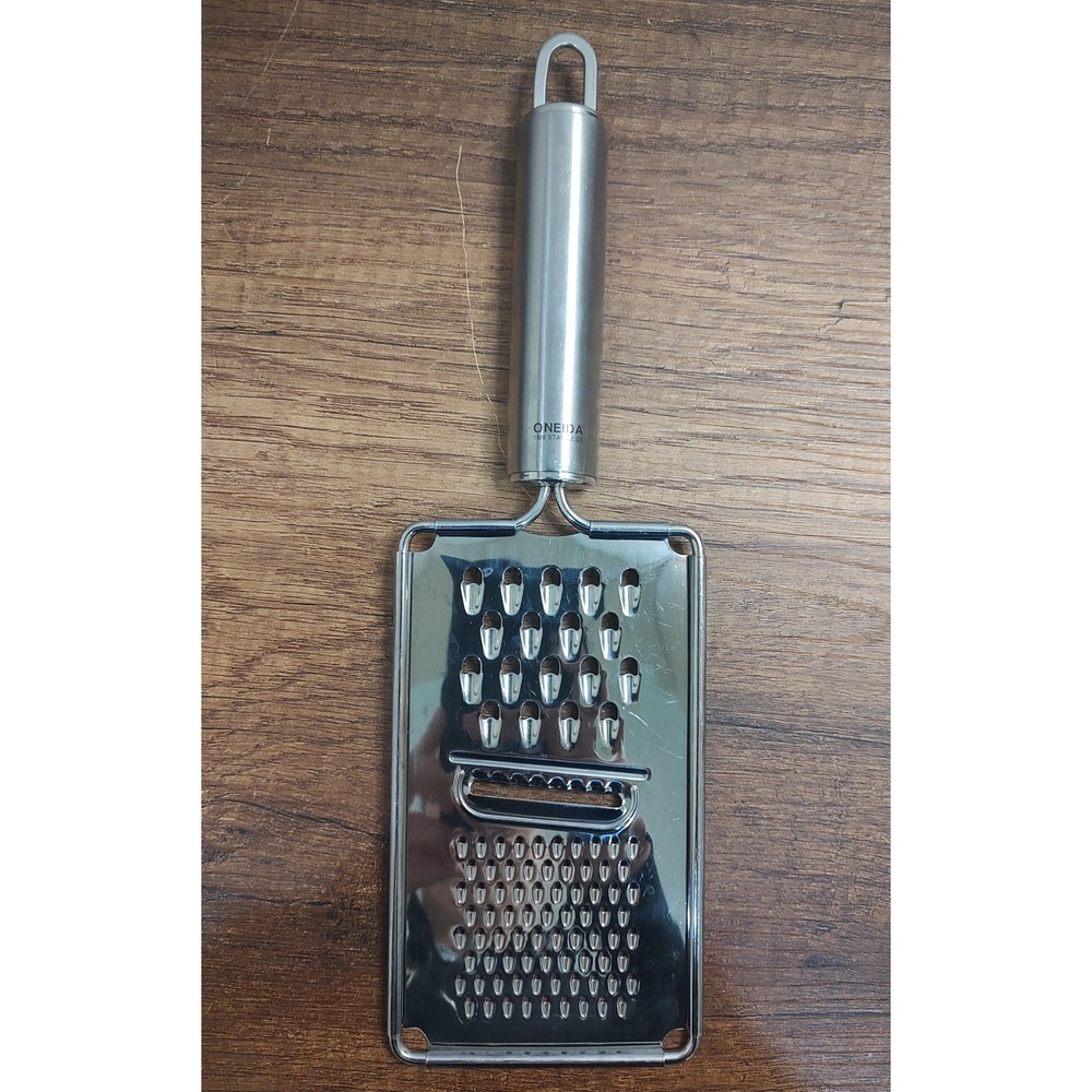 Oneida Hand Flat Grater 18/8 Stainless Steel Cheese Grater Zester U59